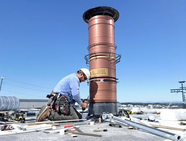Installed chimney liner by Rancho Cucamonga Chimney Sweep in Rancho Cucamonga, CA