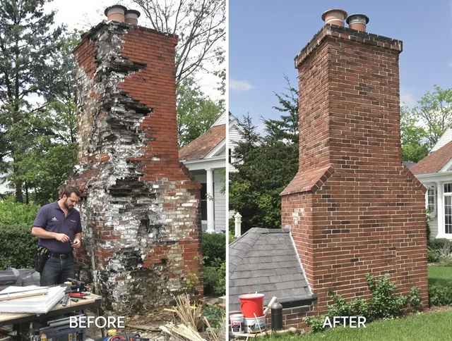Rancho Cucamonga Chimney Sweep performing a full chimney restoration in Rancho Cucamonga, CA