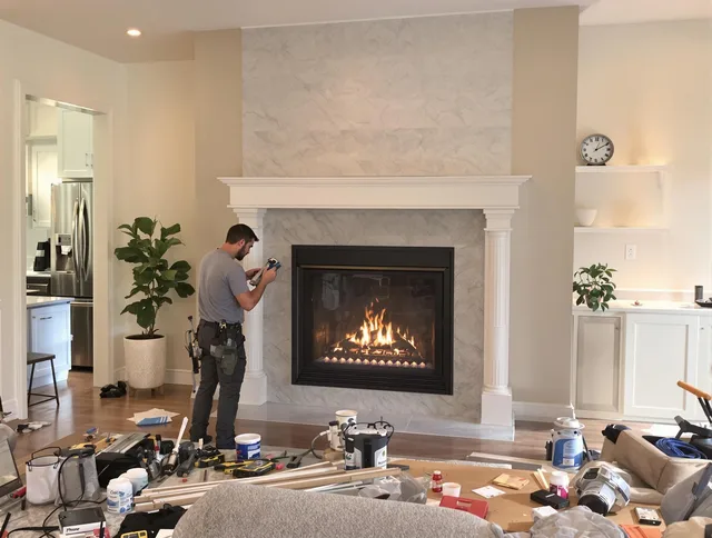Newly installed fireplace by Rancho Cucamonga Chimney Sweep in Rancho Cucamonga, CA