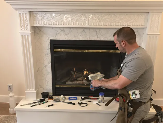 Rancho Cucamonga Chimney Sweep performing fireplace maintenance in Rancho Cucamonga, CA