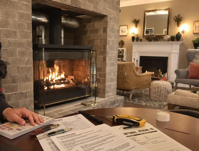 Rancho Cucamonga Chimney Sweep verifying fireplace safety measures in Rancho Cucamonga, CA